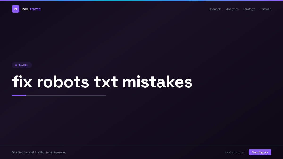 fix robots txt mistakes