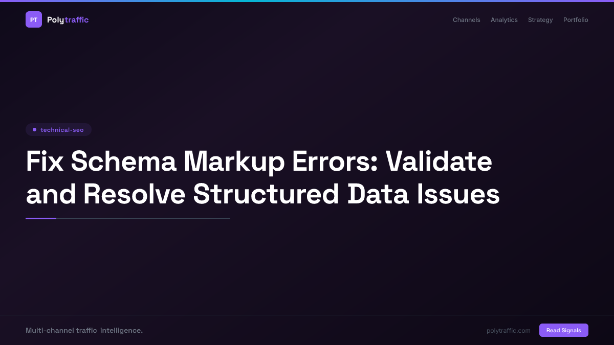 Fix Schema Markup Errors: Validate and Resolve Structured Data Issues