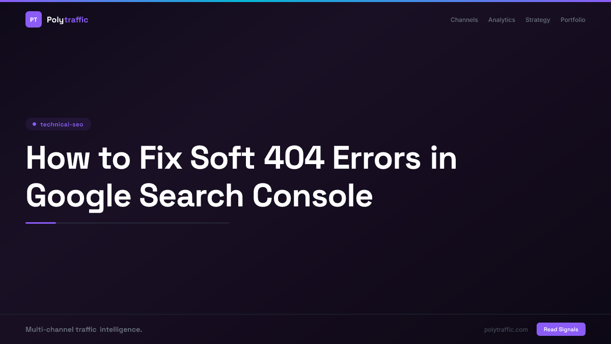 How to Fix Soft 404 Errors in Google Search Console