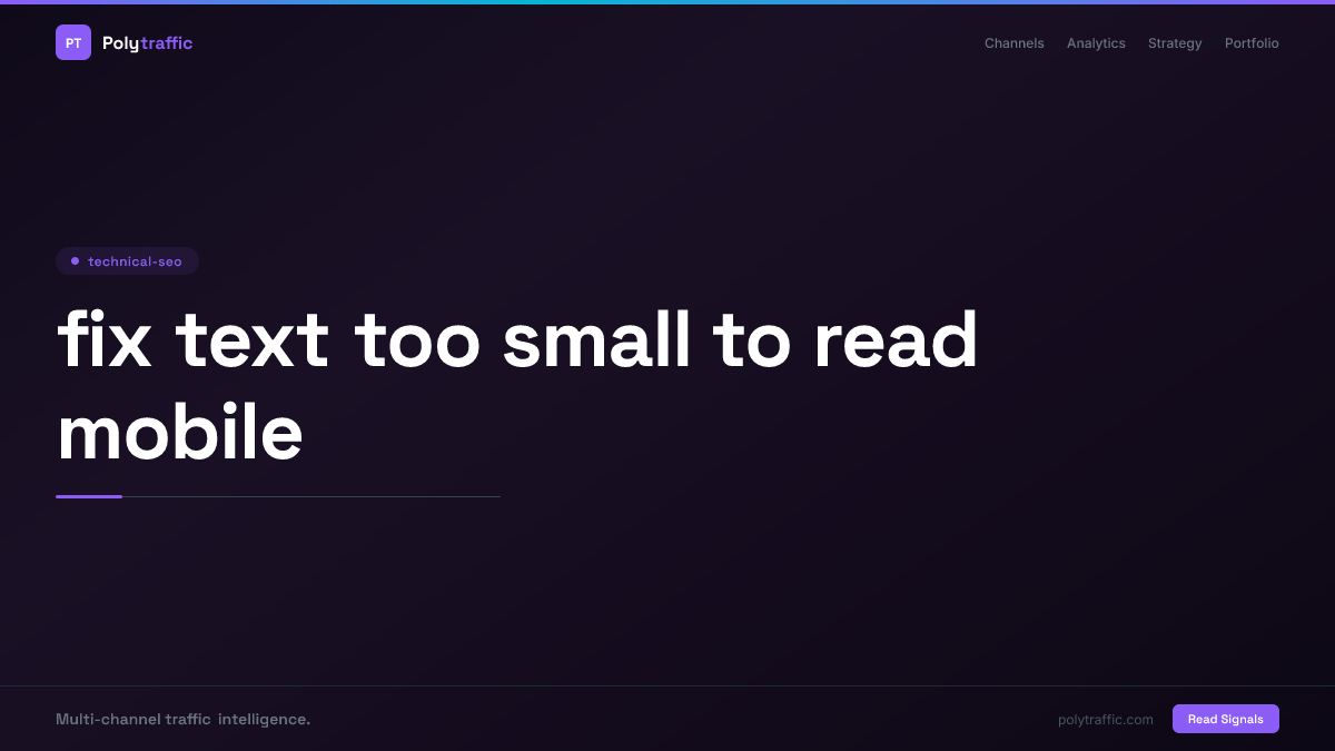 How to Fix "Text Too Small to Read" Mobile Usability Errors