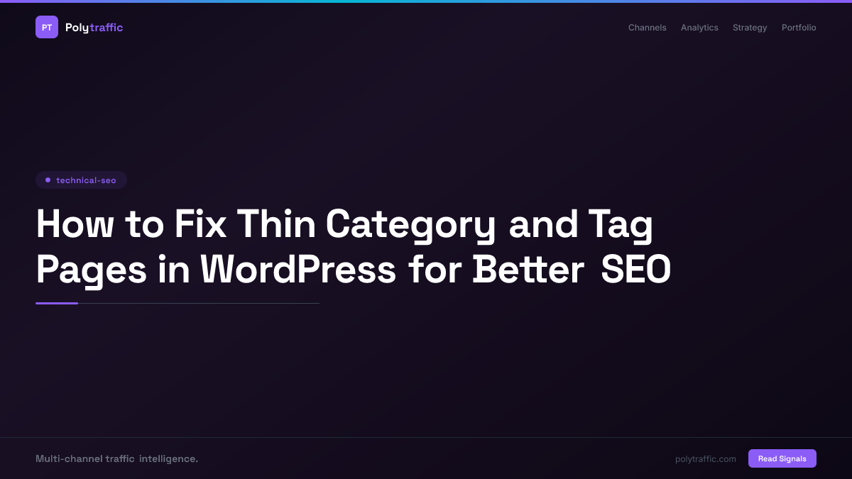 How to Fix Thin Category and Tag Pages in WordPress for Better SEO