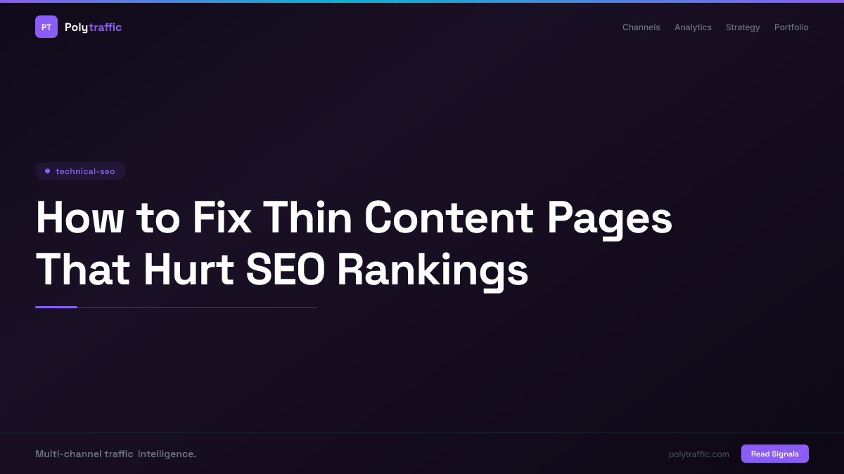 How to Fix Thin Content Pages That Hurt SEO Rankings