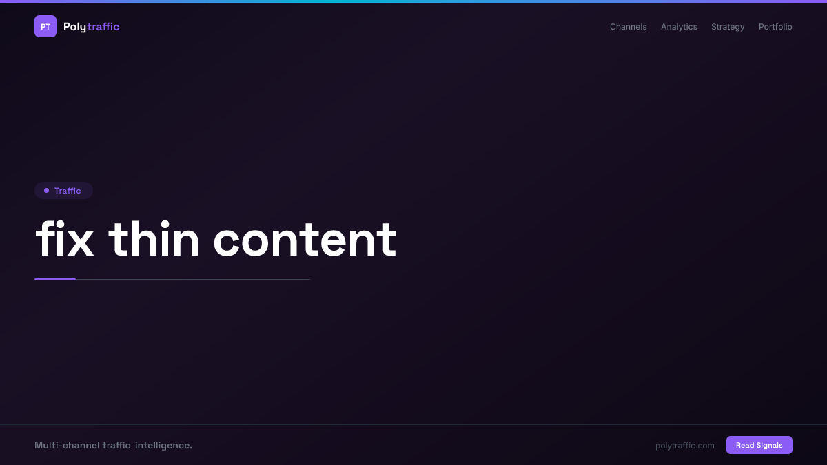 fix thin content