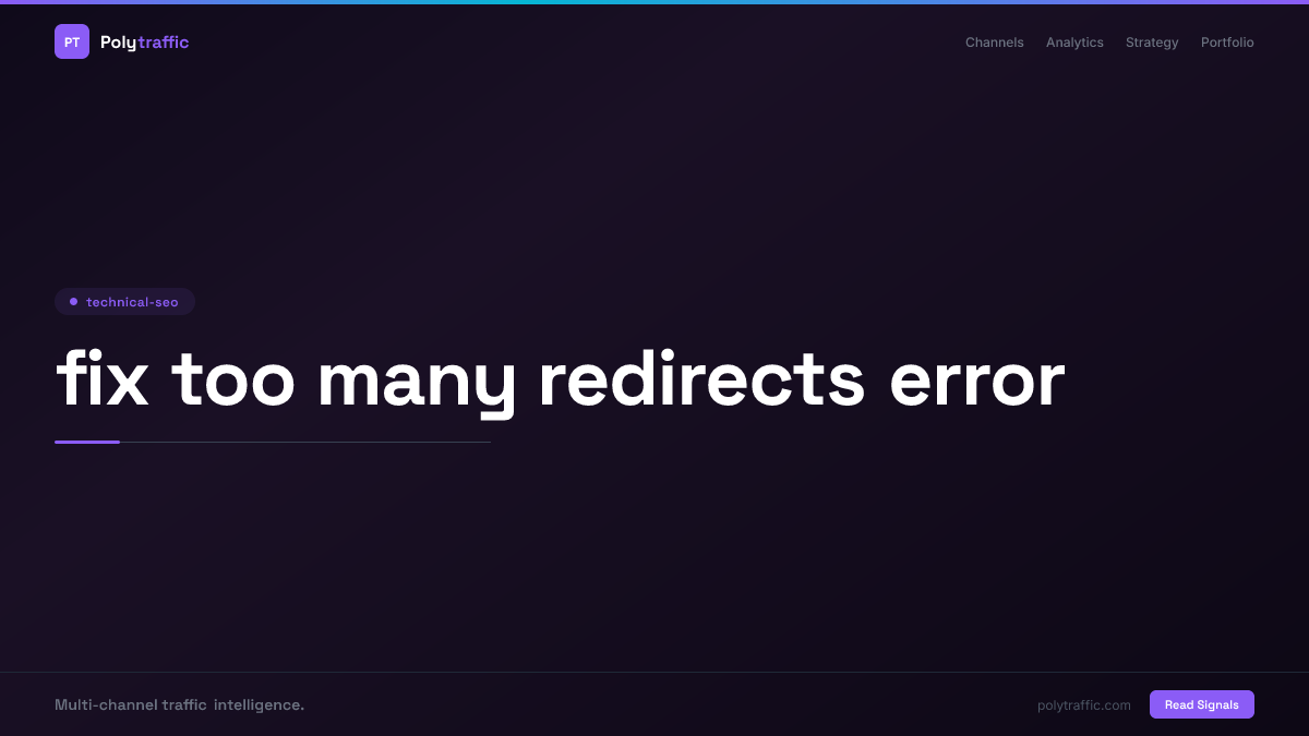 How to Fix "Too Many Redirects" Error (Redirect Loop) in WordPress and Beyond