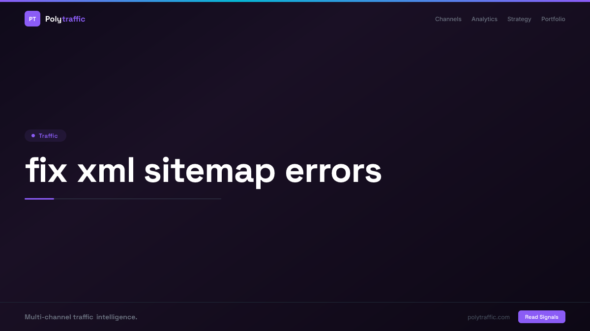 fix xml sitemap errors