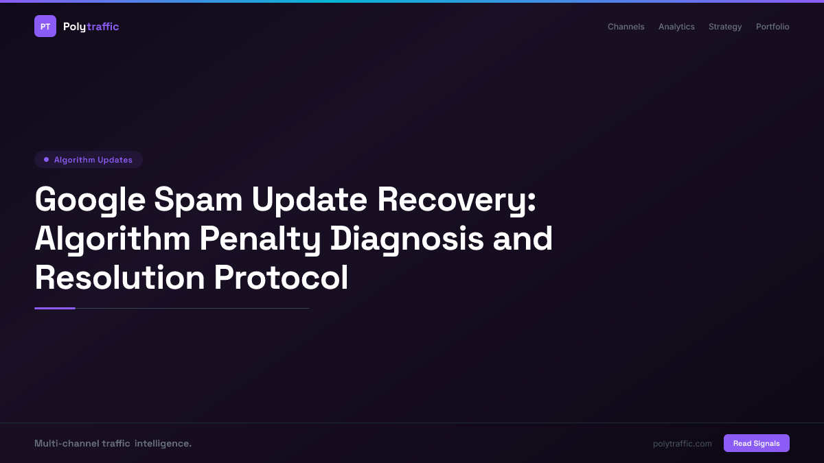 Google Spam Update Recovery: Algorithm Penalty Diagnosis and Resolution Protocol