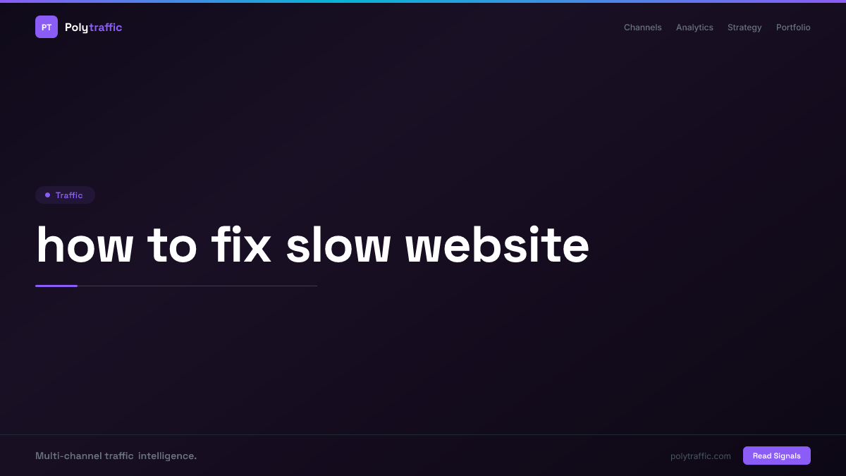 how to fix slow website