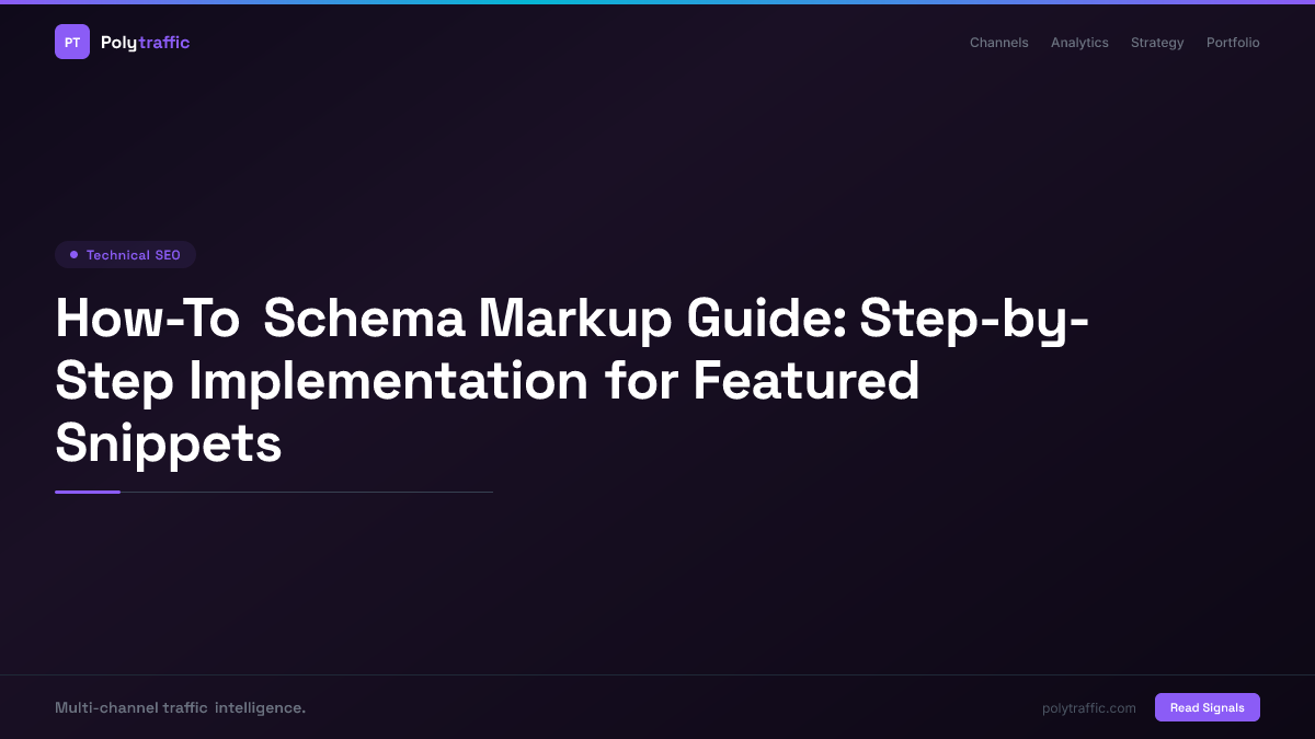 How-To Schema Markup Guide: Step-by-Step Implementation for Featured Snippets
