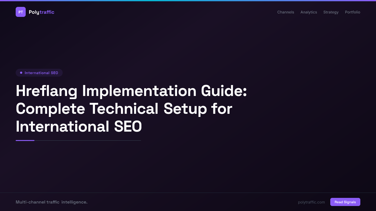 Hreflang Implementation Guide: Complete Technical Setup for International SEO