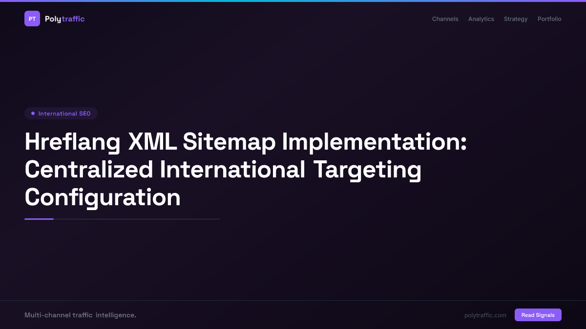 Hreflang XML Sitemap Implementation: Centralized International Targeting Configuration