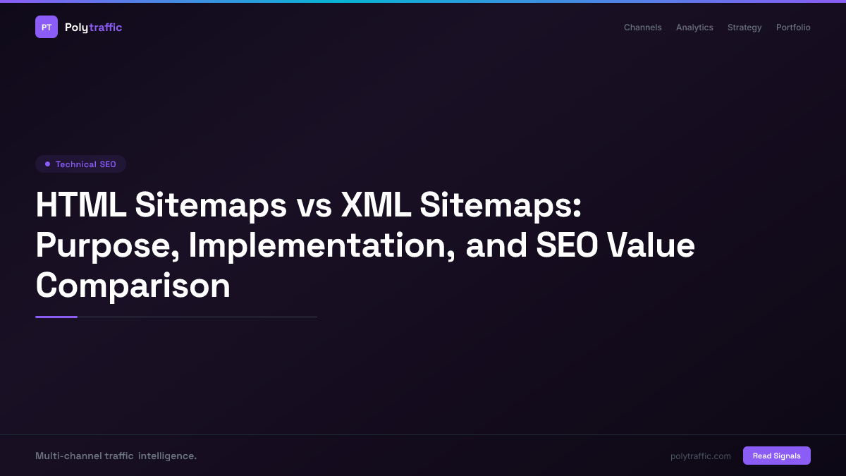 HTML Sitemaps vs XML Sitemaps: Purpose, Implementation, and SEO Value Comparison