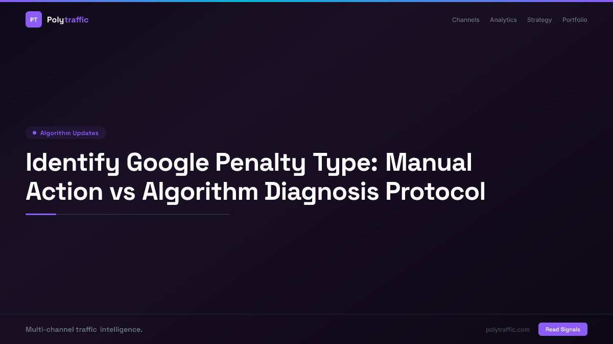 Identify Google Penalty Type: Manual Action vs Algorithm Diagnosis Protocol