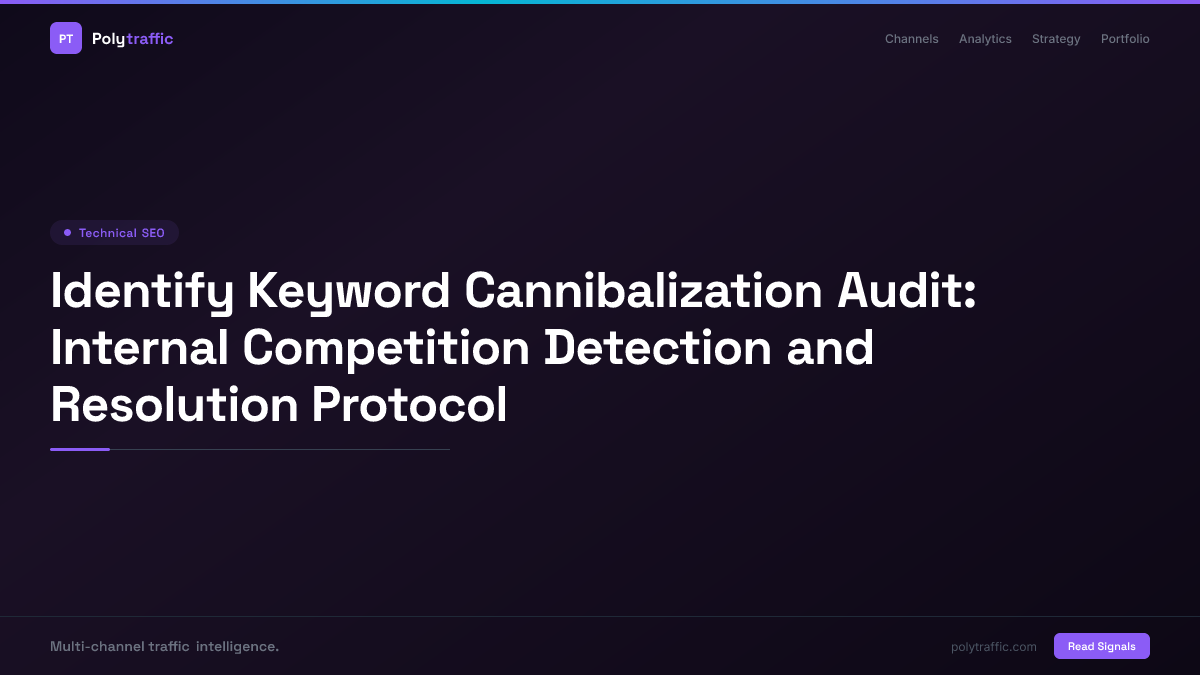 Identify Keyword Cannibalization Audit: Internal Competition Detection and Resolution Protocol