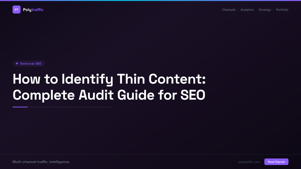 How to Identify Thin Content: Complete Audit Guide for SEO