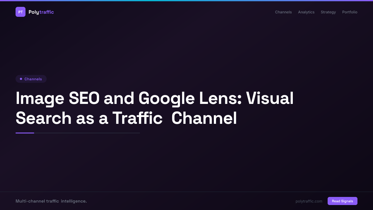 Image SEO and Google Lens: Visual Search as a Traffic Channel