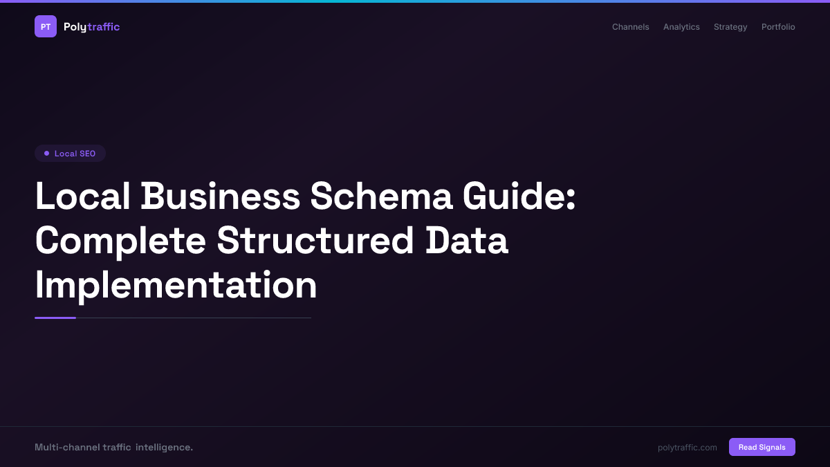 Local Business Schema Guide: Complete Structured Data Implementation