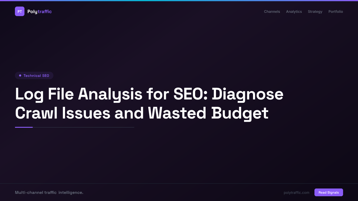 Log File Analysis for SEO: Diagnose Crawl Issues and Wasted Budget