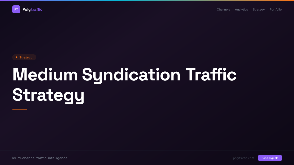 Medium Syndication Traffic Strategy