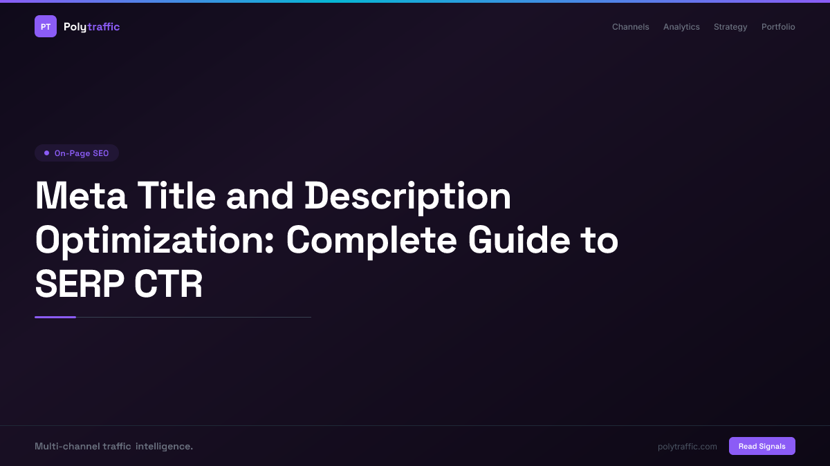 Meta Title and Description Optimization: Complete Guide to SERP CTR