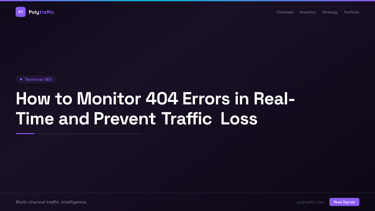 How to Monitor 404 Errors in Real-Time and Prevent Traffic Loss