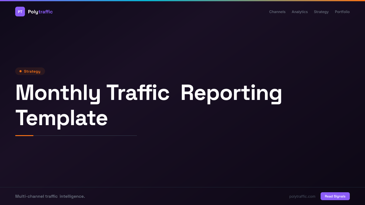 Monthly Traffic Reporting Template