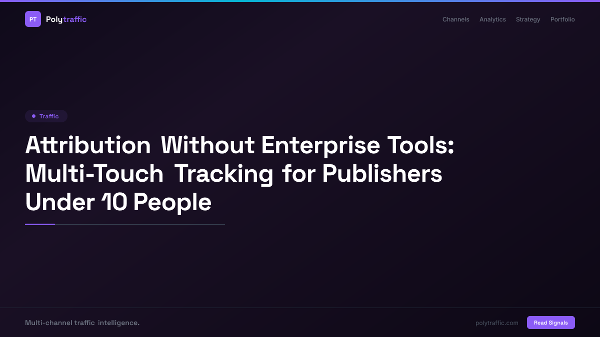 Attribution Without Enterprise Tools: Multi-Touch Tracking for Publishers Under 10 People