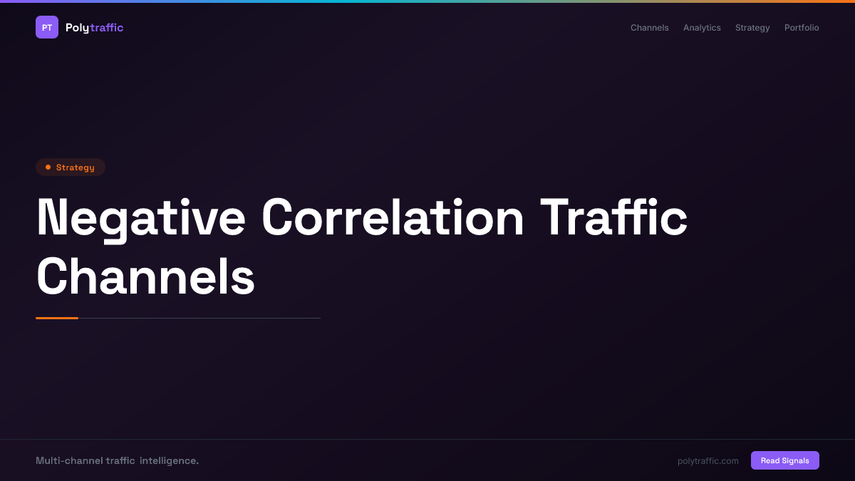 Negative Correlation Traffic Channels