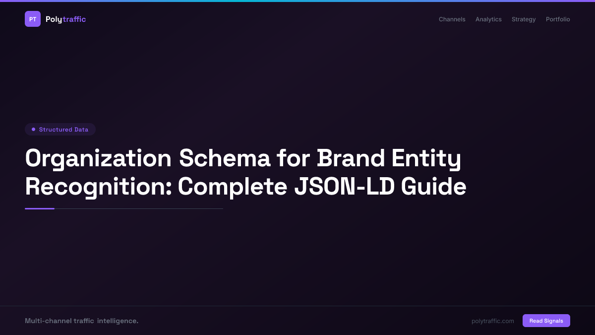 Organization Schema for Brand Entity Recognition: Complete JSON-LD Guide