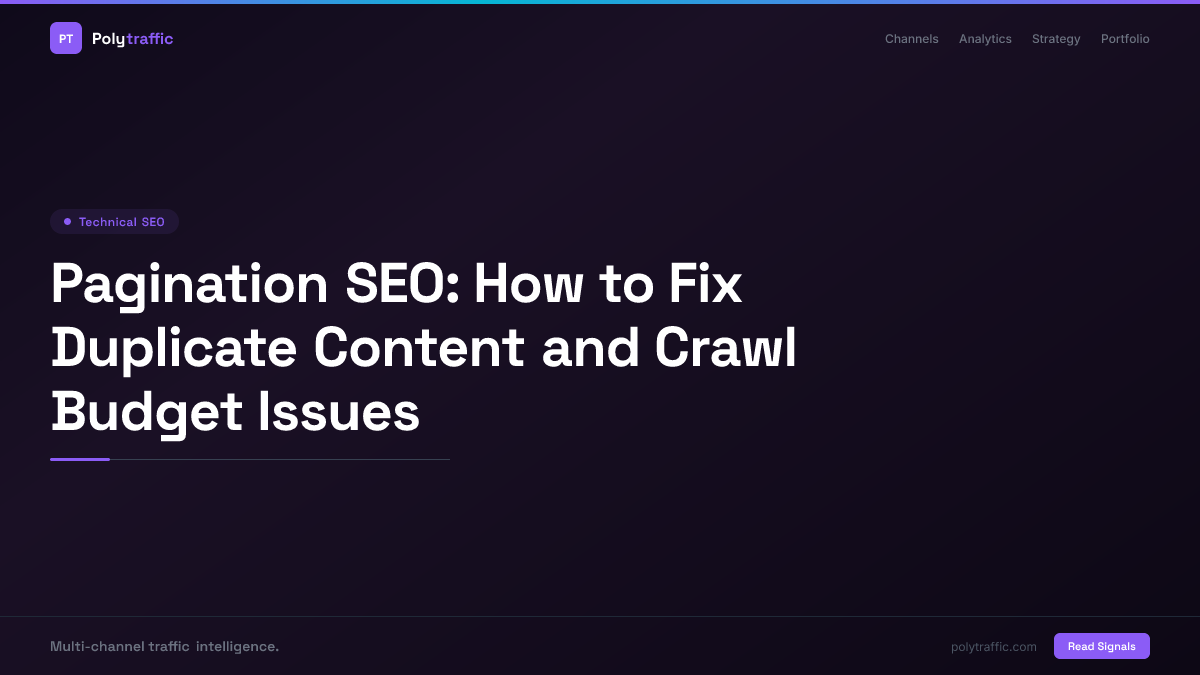 Pagination SEO: How to Fix Duplicate Content and Crawl Budget Issues
