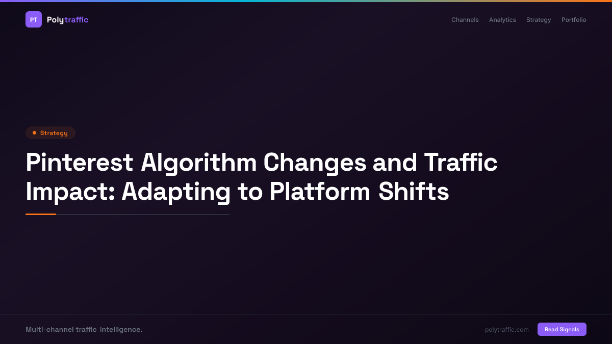 Pinterest Algorithm Changes and Traffic Impact: Adapting to Platform Shifts