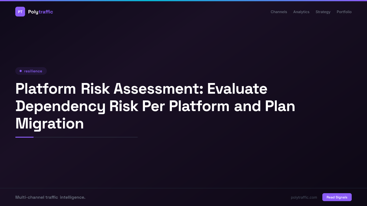 Platform Risk Assessment: Evaluate Dependency Risk Per Platform and Plan Migration