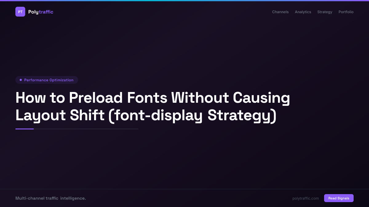 How to Preload Fonts Without Causing Layout Shift (font-display Strategy)