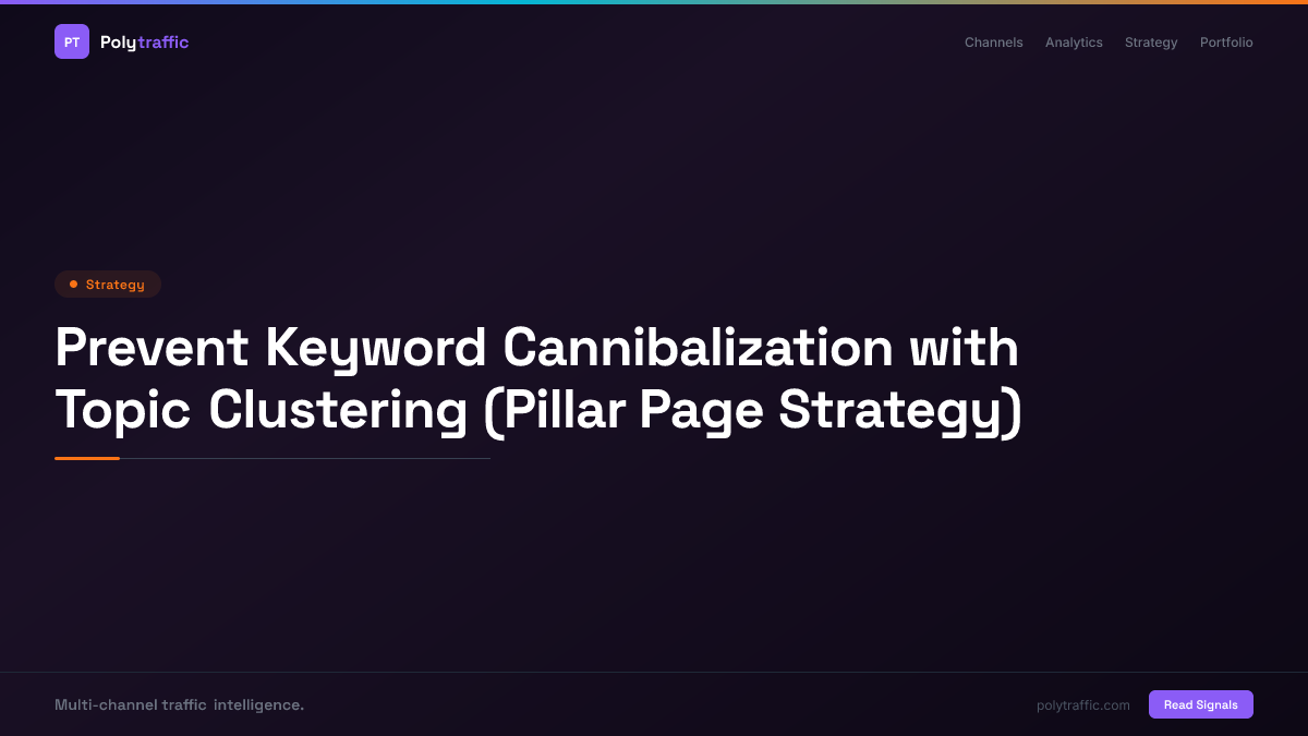 Prevent Keyword Cannibalization with Topic Clustering (Pillar Page Strategy)