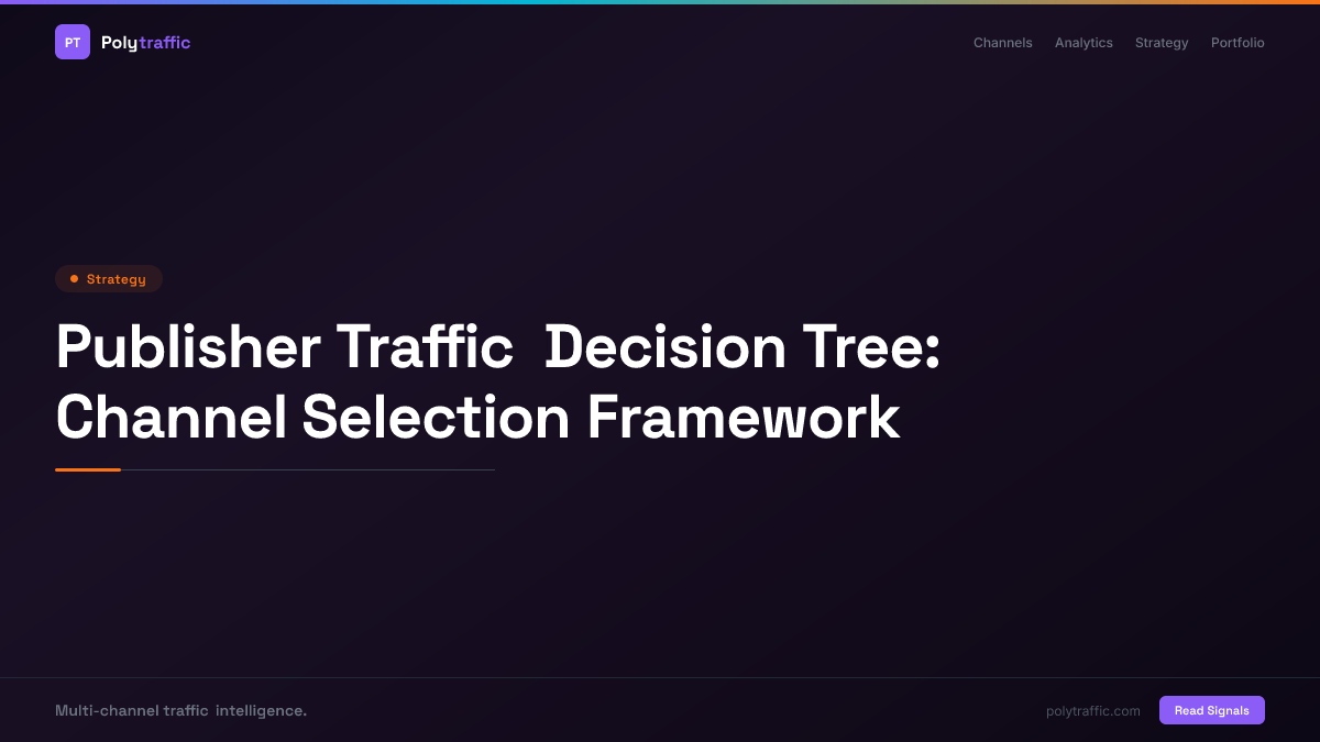 Publisher Traffic Decision Tree: Channel Selection Framework