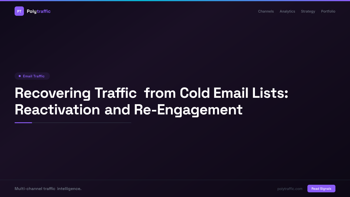 Recovering Traffic from Cold Email Lists: Reactivation and Re-Engagement