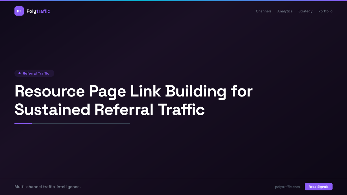 Resource Page Link Building for Sustained Referral Traffic