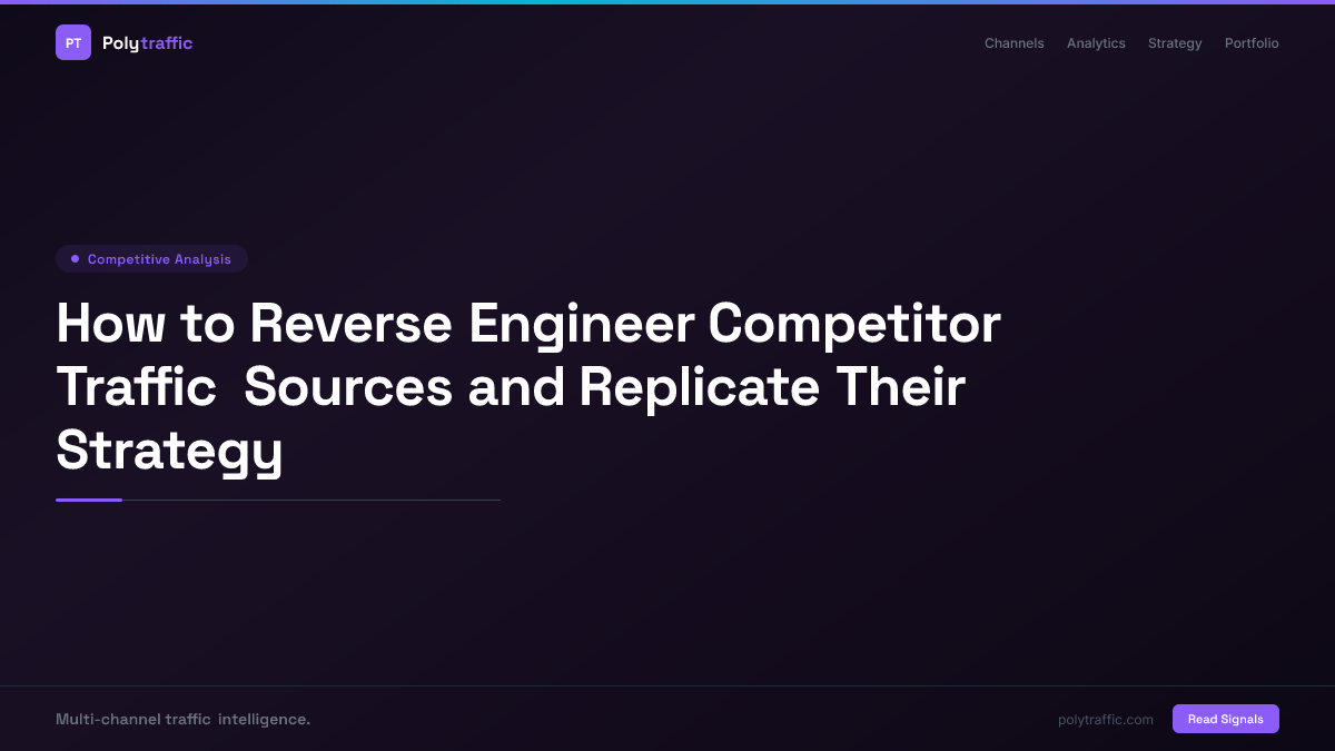 How to Reverse Engineer Competitor Traffic Sources and Replicate Their Strategy