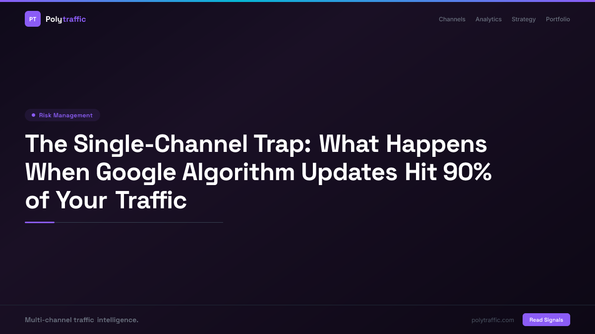 The Single-Channel Trap: What Happens When Google Algorithm Updates Hit 90% of Your Traffic