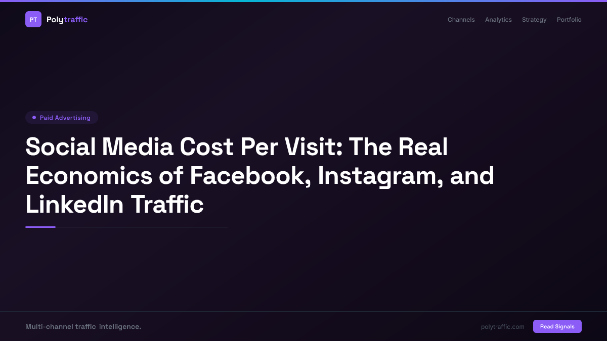 Social Media Cost Per Visit: The Real Economics of Facebook, Instagram, and LinkedIn Traffic
