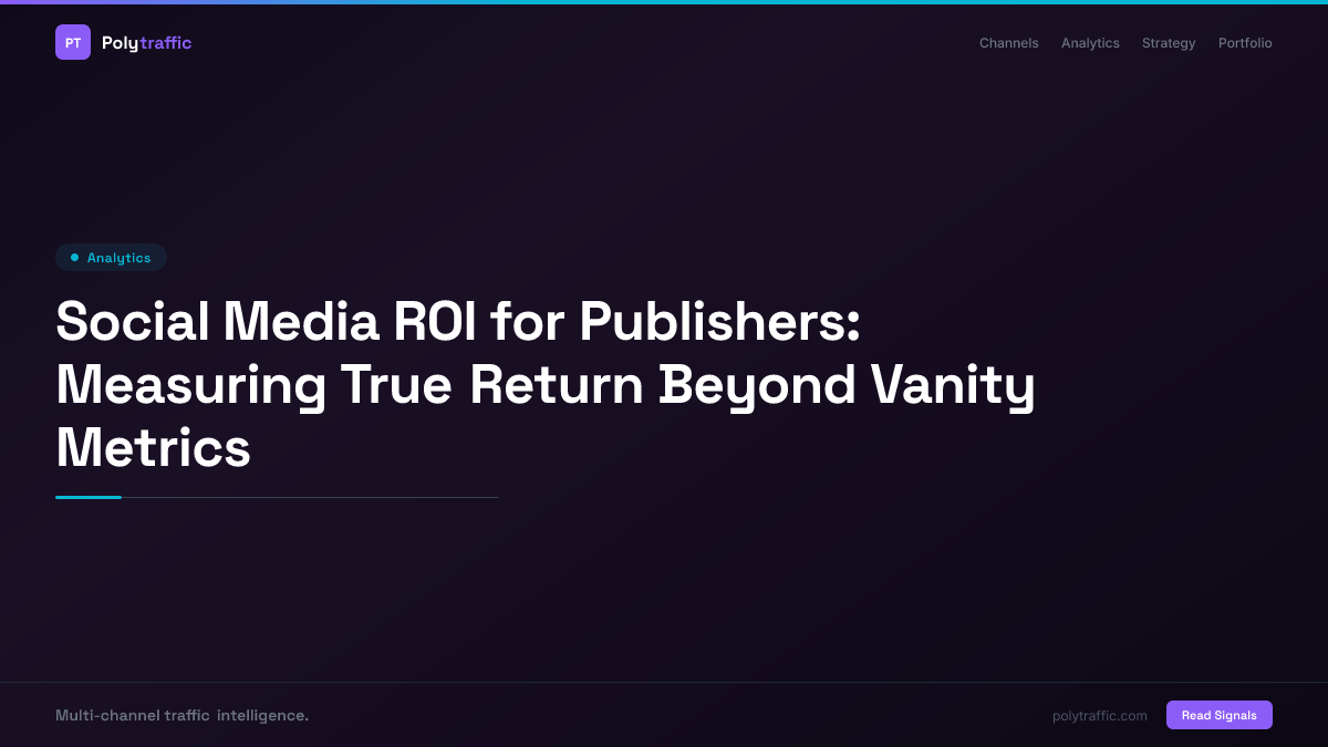 Social Media ROI for Publishers: Measuring True Return Beyond Vanity Metrics