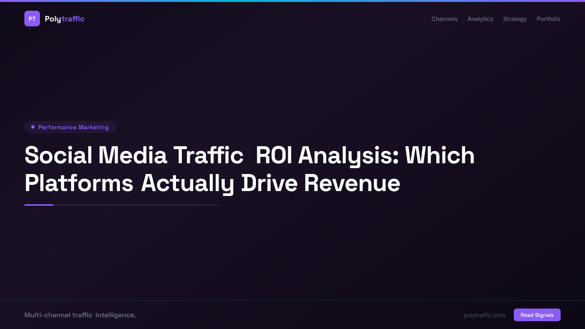 Social Media Traffic ROI Analysis: Which Platforms Actually Drive Revenue