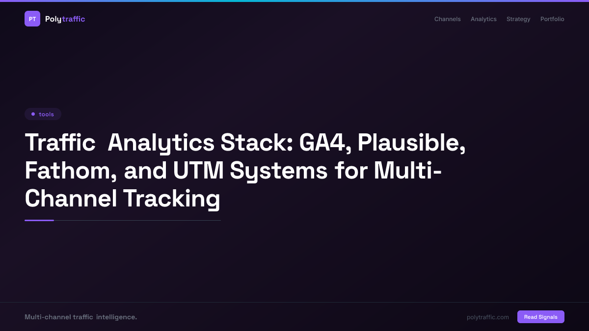 Traffic Analytics Stack: GA4, Plausible, Fathom, and UTM Systems for Multi-Channel Tracking