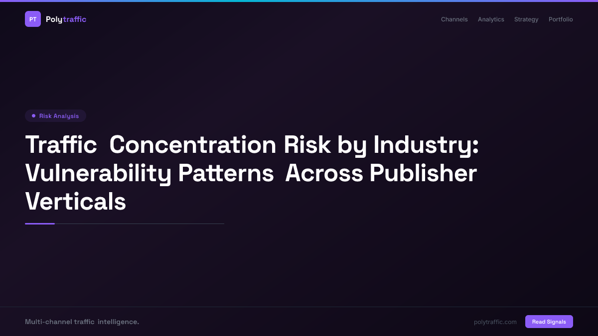 Traffic Concentration Risk by Industry: Vulnerability Patterns Across Publisher Verticals