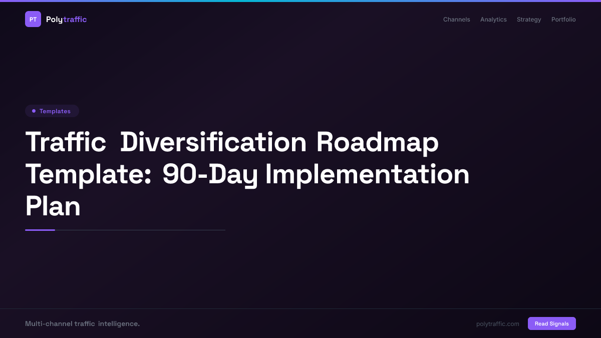 Traffic Diversification Roadmap Template: 90-Day Implementation Plan