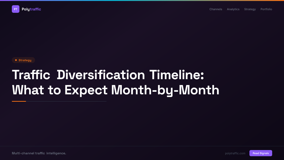Traffic Diversification Timeline: What to Expect Month-by-Month