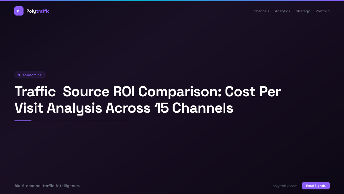 Traffic Source ROI Comparison: Cost Per Visit Analysis Across 15 Channels
