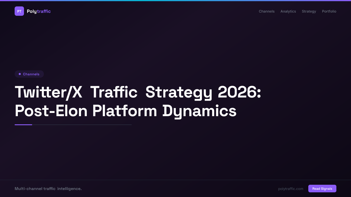 Twitter/X Traffic Strategy 2026: Post-Elon Platform Dynamics