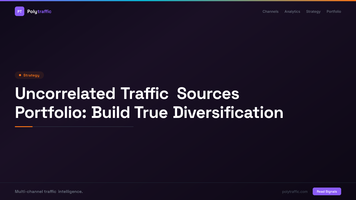 Uncorrelated Traffic Sources Portfolio: Build True Diversification