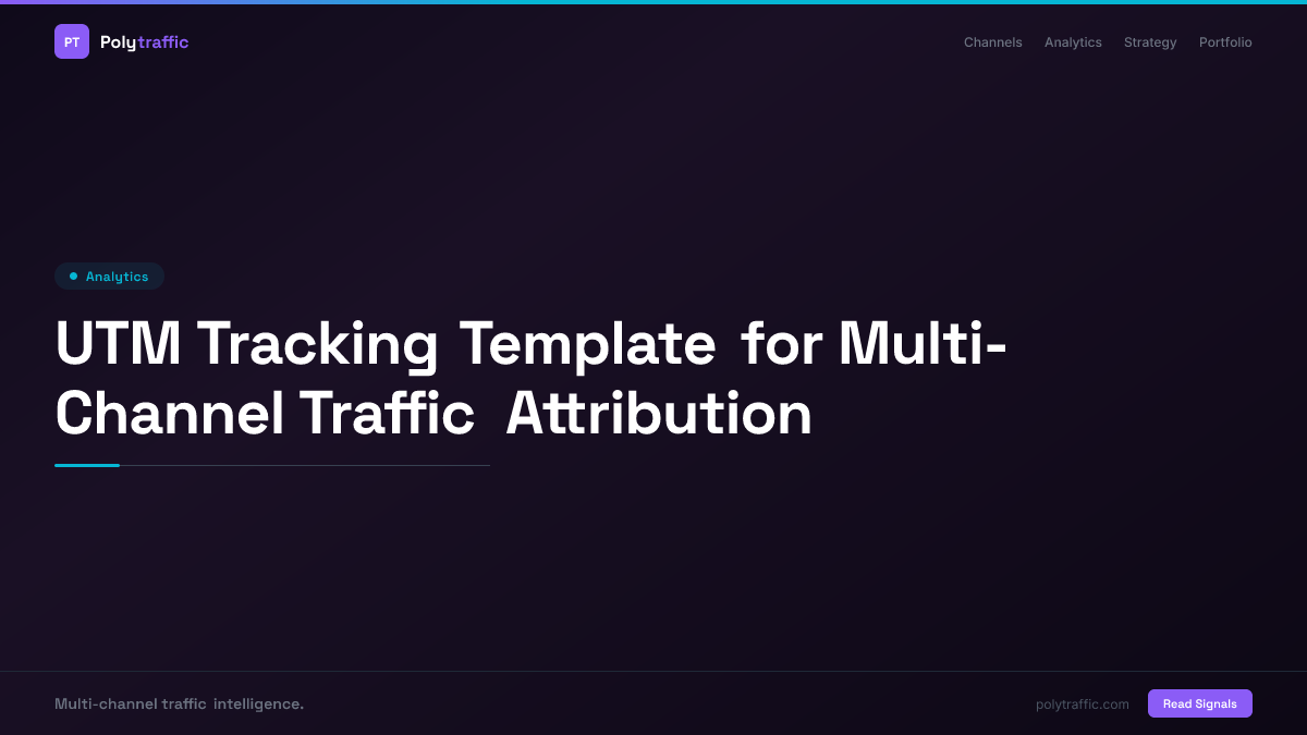 UTM Tracking Template for Multi-Channel Traffic Attribution