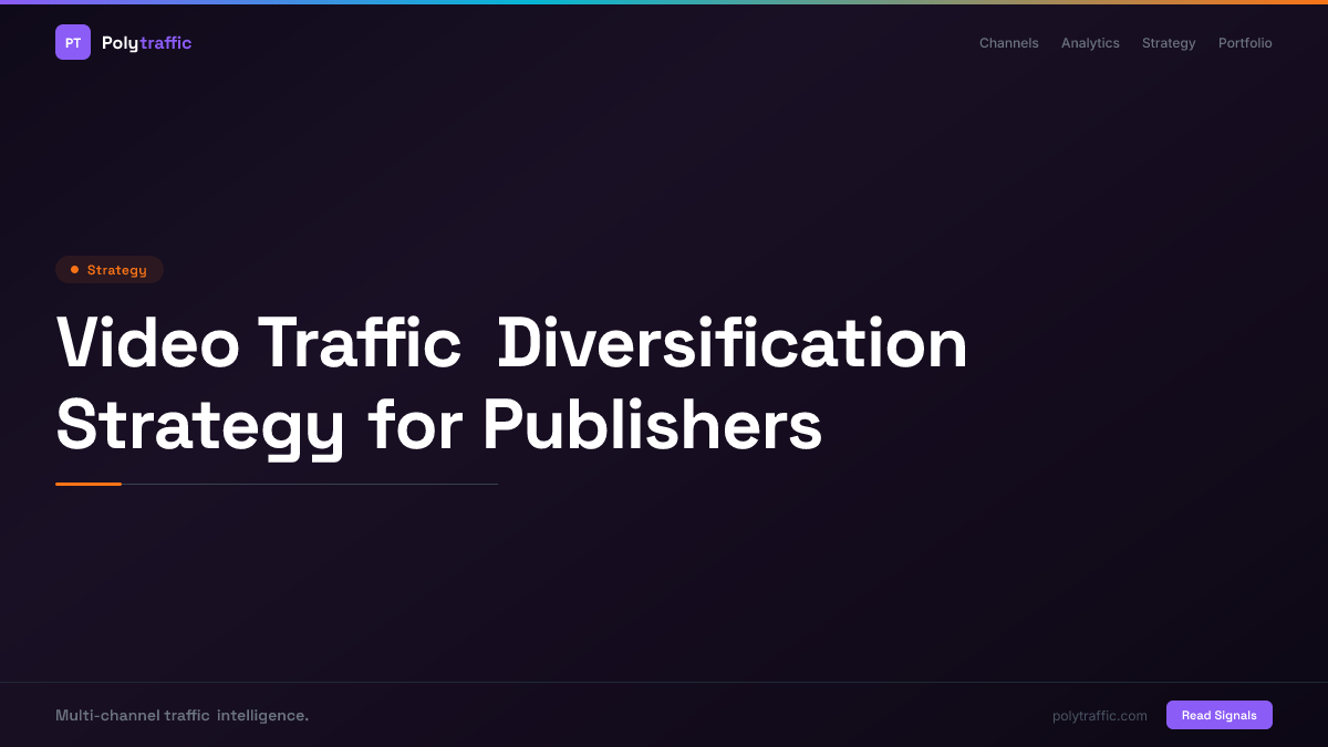 Video Traffic Diversification Strategy for Publishers
